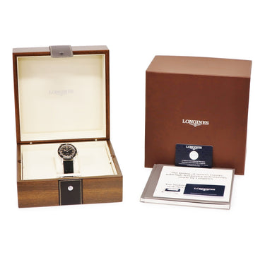 腕時計 ロンジン LONGINES ヘリテージ スキンダイバー L2.822.4.56.9 自動巻き メンズ 新品同様 ブラック アラビア バー 夜光 復刻