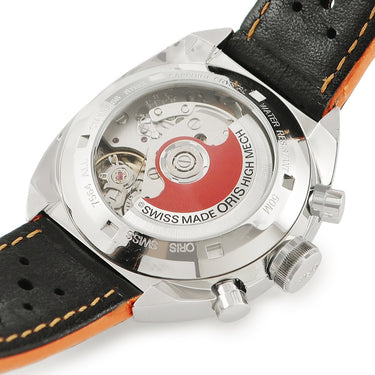 腕時計 オリス ORIS クロノリス 01 672 7564 4154-Set 自動巻き メンズ ブラック オレンジ クロノグラフ デイト