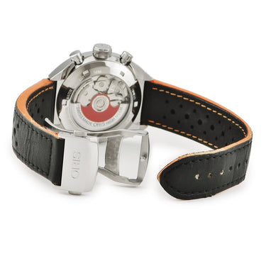 腕時計 オリス ORIS クロノリス 01 672 7564 4154-Set 自動巻き メンズ ブラック オレンジ クロノグラフ デイト