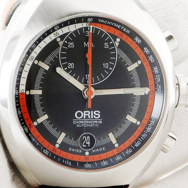腕時計 オリス ORIS クロノリス 01 672 7564 4154-Set 自動巻き メンズ ブラック オレンジ クロノグラフ デイト