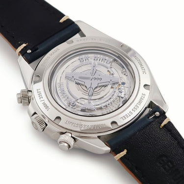 腕時計 ベル&ロス BELL＆ROSS ヴィンテージ レーシングバード BRV2-94 自動巻き メンズ ホワイト ブルー クロノグラフ タキメーター 限定