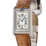腕時計 カルティエ Cartier タンク バスキュラント MM W1011258 クオーツ レディース スクエア 反転ケース アイボリー 青針