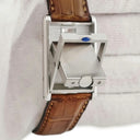 腕時計 カルティエ Cartier タンク バスキュラント MM W1011258 クオーツ レディース スクエア 反転ケース アイボリー 青針