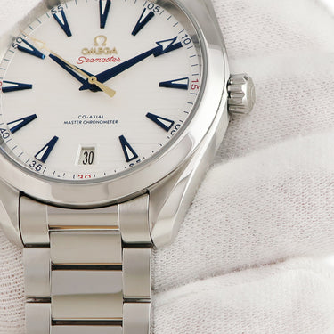 腕時計 オメガ OMEGA シーマスター アクアテラ コーアクシャル ライダーカップ 220.12.41.21.02.004 自動巻き メンズ ホワイト
