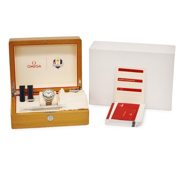 腕時計 オメガ OMEGA シーマスター アクアテラ コーアクシャル ライダーカップ 220.12.41.21.02.004 自動巻き メンズ ホワイト