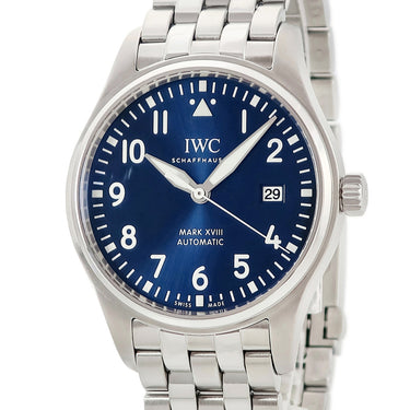 腕時計 IWC IWC パイロット ウォッチ マーク 18 プティ プランス IW327014 自動巻き メンズ アラビア デイト ブルー シルバー