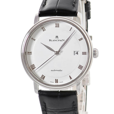 腕時計 ブランパン BLANCPAIN ヴィルレ ウルトラスリム セコンドデイト 6223-1127-55B 自動巻き メンズ ホワイト ローマン ラウンド