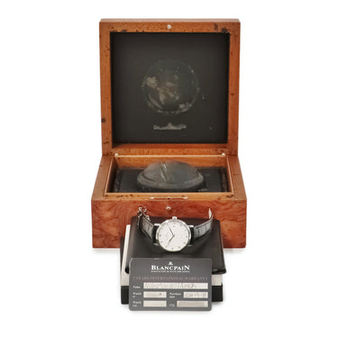 腕時計 ブランパン BLANCPAIN ヴィルレ ウルトラスリム セコンドデイト 6223-1127-55B 自動巻き メンズ ホワイト ローマン ラウンド