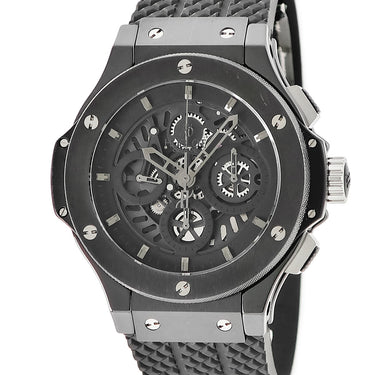 腕時計 ウブロ HUBLOT ビッグバン アエロバン オールブラック 310.CM.1110.RX 自動巻き メンズ クロノグラフ 黒 スモセコ 限定