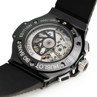 腕時計 ウブロ HUBLOT ビッグバン アエロバン オールブラック 310.CM.1110.RX 自動巻き メンズ クロノグラフ 黒 スモセコ 限定