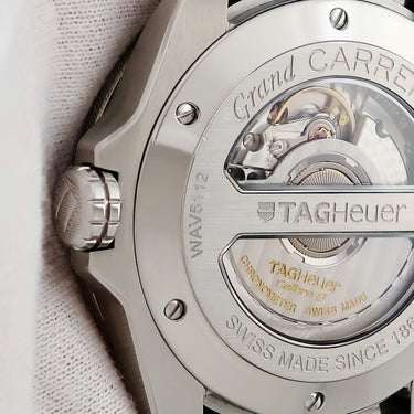 腕時計 タグホイヤー TAG Heuer グランドカレラ GMT キャリバー8 WAV5112.FC6225 自動巻き メンズ シルバー 2タイムゾーン