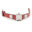 腕時計 エルメス HERMES ミニメドール ME2.130 クオーツ レディース 純正ダイヤ スクエア スタッズ 横開き シルバー