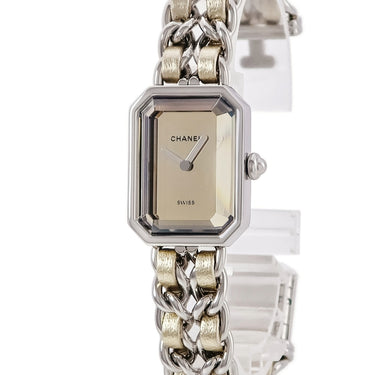 腕時計 シャネル CHANEL プルミエール ロック M-L H5584 クオーツ レディース ゴールド スクエア チェーン ミラー 限定