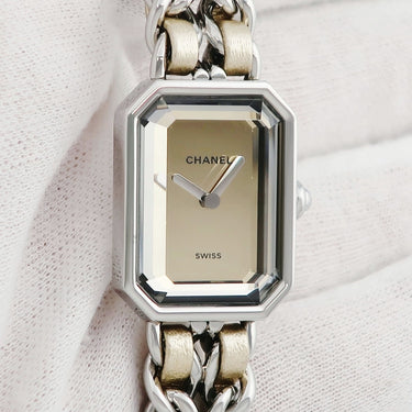 腕時計 シャネル CHANEL プルミエール ロック M-L H5584 クオーツ レディース ゴールド スクエア チェーン ミラー 限定