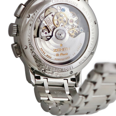 腕時計 ゼニス ZENITH エルプリメロ クロノマスター Tオープン 03.0240.4021/21.C495 自動巻き メンズ ブラック パワーリザーブ表示