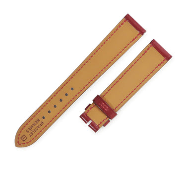 エルメス HERMES 純正 レッド レザー 腕時計パーツ 未使用 レザー ベルト バンド ストラップ ブレスレット 16ｍｍ レッド 赤 替え 予備