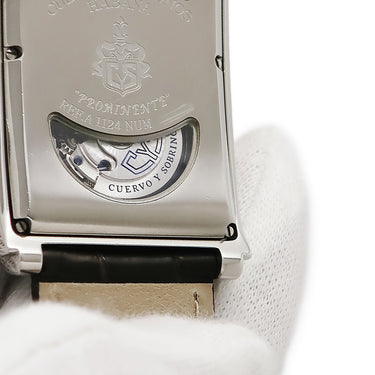 腕時計 クエルボ・イ・ソブリノス CUERVO Y SOBRINOS プロミネンテ ダブルテンポ デュアルタイム A1124-1ATG 自動巻き メンズ OH済 デイデイト