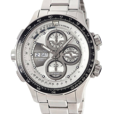 腕時計 ハミルトン HAMILTON カーキ X-WIND クロノグラフ デイデイト H777260 自動巻き メンズ シルバー グレー ブラック 限定