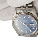 腕時計 ロレックス ROLEX デイトジャスト 16234G 自動巻き メンズ K番 K18WG×SS コンビ ソーダライト 純正10Pダイヤ ブルー