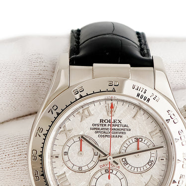 腕時計 ロレックス ROLEX コスモグラフ デイトナ 116519 Y番 自動巻き メンズ Y番 K18WG無垢 メテオライト クロノグラフ タキメーター