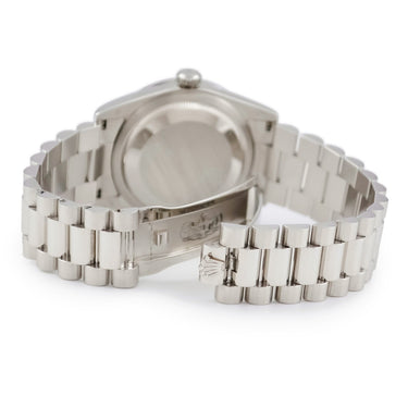 腕時計 ロレックス ROLEX デイデイト 36 118346A 自動巻き メンズ K番 Pt950無垢 純正ダイヤ アイスブルー