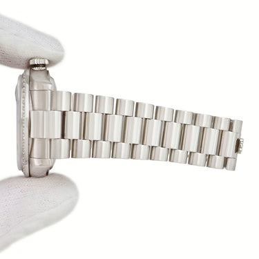 腕時計 ロレックス ROLEX デイデイト 36 118346A 自動巻き メンズ K番 Pt950無垢 純正ダイヤ アイスブルー