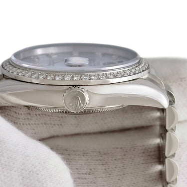 腕時計 ロレックス ROLEX デイデイト 36 118346A 自動巻き メンズ K番 Pt950無垢 純正ダイヤ アイスブルー