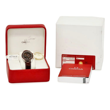 腕時計 オメガ OMEGA スピードマスター ブロードアロー 1957 CO-AXIAL 321.93.42.50.13.001 自動巻き メンズ K18RG×SS コンビ 茶