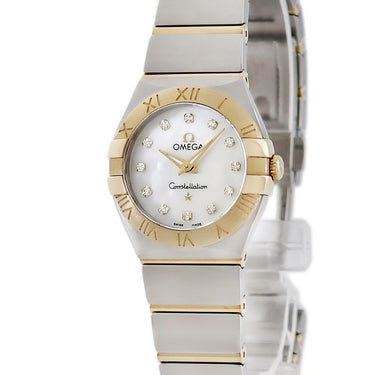 腕時計 オメガ OMEGA コンステレーション ブラッシュ 123.20.24.60.55.002 クオーツ レディース K18YG×SS 純正ダイヤ シェル