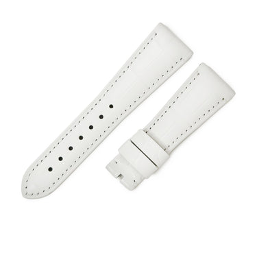 パネライ PANERAI 純正 ラジオミール クアランタ用 クロコバンド ホワイト クロコダイル 腕時計パーツ 未使用 替え ベルト バンド ストラップ 24ｍｍ 尾錠用 ホワイト 白