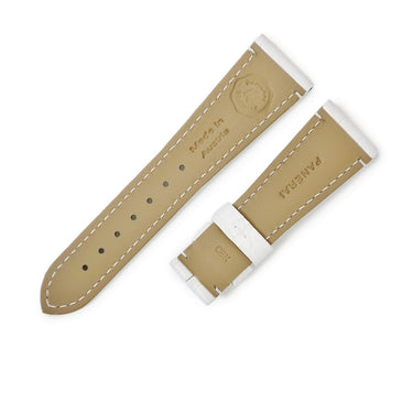 パネライ PANERAI 純正 ラジオミール クアランタ用 クロコバンド ホワイト クロコダイル 腕時計パーツ 未使用 替え ベルト バンド ストラップ 24ｍｍ 尾錠用 ホワイト 白