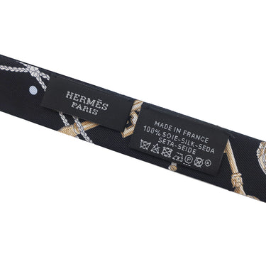 エルメス HERMES ツイリードール ブラック×ベージュローズ×マルチカラー シルク スカーフ 【LES CLES A POIS/レ クレ ア ポア】