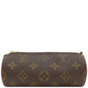 ルイヴィトン LOUIS VUITTON パピヨン用ポーチ モノグラム モノグラムキャンバス ポーチ ゴールド金具 茶