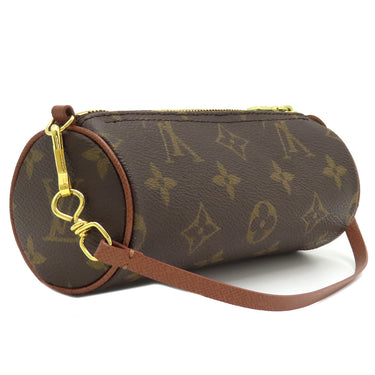 ルイヴィトン LOUIS VUITTON パピヨン用ポーチ モノグラム モノグラムキャンバス ポーチ ゴールド金具 茶