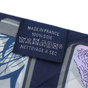 エルメス HERMES ツイリー マリン×グレー×ゴールド シルク スカーフ 【HERMES STORY/エルメスストーリー】