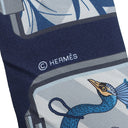 エルメス HERMES ツイリー マリン×グレー×ゴールド シルク スカーフ 【HERMES STORY/エルメスストーリー】