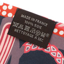 エルメス HERMES ツイリー アントラシット×コーラル シルク スカーフ 【FANTAISIE D'ETRIERS/鎧の幻想】