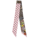 エルメス HERMES ツイリー ローズペール×エトゥープ×ブラウン シルク スカーフ 【JUNGLE LOVE LOVE/ジャングル ラブ ラブ】