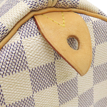 ルイヴィトン LOUIS VUITTON スピーディ 30 N41533 ダミエアズール ダミエアズールキャンバス ハンドバッグ ゴールド金具 白 ボストン 鍵・パドロック欠品