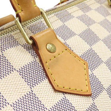 ルイヴィトン LOUIS VUITTON スピーディ 30 N41533 ダミエアズール ダミエアズールキャンバス ハンドバッグ ゴールド金具 白 ボストン 鍵・パドロック欠品