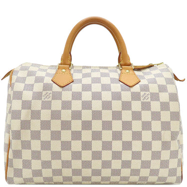 ルイヴィトン LOUIS VUITTON スピーディ 30 N41533 ダミエアズール ダミエアズールキャンバス ハンドバッグ ゴールド金具 白 ボストン