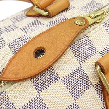 ルイヴィトン LOUIS VUITTON スピーディ 30 N41533 ダミエアズール ダミエアズールキャンバス ハンドバッグ ゴールド金具 白 ボストン