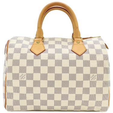ルイヴィトン LOUIS VUITTON スピーディ 25 N41371 ダミエアズール ダミエアズールキャンバス ハンドバッグ ゴールド金具 白 鍵/パドロック欠品