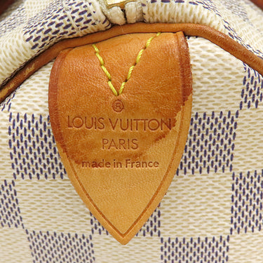 ルイヴィトン LOUIS VUITTON スピーディ 25 N41371 ダミエアズール ダミエアズールキャンバス ハンドバッグ ゴールド金具 白 鍵/パドロック欠品