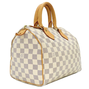ルイヴィトン LOUIS VUITTON スピーディ 25 N41371 ダミエアズール ダミエアズールキャンバス ハンドバッグ ゴールド金具 白 鍵/パドロック欠品