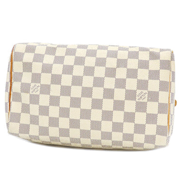 ルイヴィトン LOUIS VUITTON スピーディ 25 N41371 ダミエアズール ダミエアズールキャンバス ハンドバッグ ゴールド金具 白 鍵/パドロック欠品