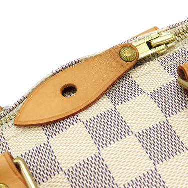 ルイヴィトン LOUIS VUITTON スピーディ 25 N41371 ダミエアズール ダミエアズールキャンバス ハンドバッグ ゴールド金具 白 鍵/パドロック欠品