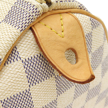 ルイヴィトン LOUIS VUITTON スピーディ 25 N41371 ダミエアズール ダミエアズールキャンバス ハンドバッグ ゴールド金具 白 鍵/パドロック欠品