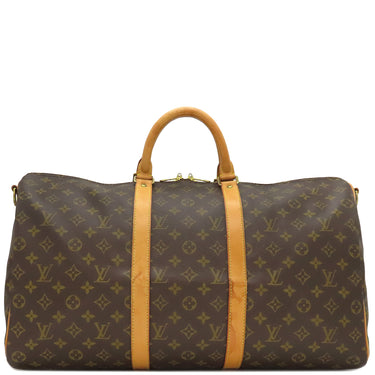 ルイヴィトン LOUIS VUITTON キーポル バンドリエール50 M41416 モノグラム モノグラムキャンバス ボストンバッグ ゴールド金具 茶 鍵・パドロック・ポワニエ欠品