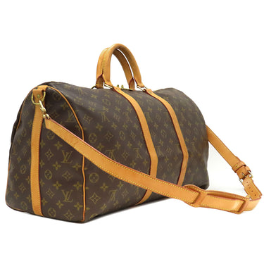 ルイヴィトン LOUIS VUITTON キーポル バンドリエール50 M41416 モノグラム モノグラムキャンバス ボストンバッグ ゴールド金具 茶 鍵・パドロック・ポワニエ欠品